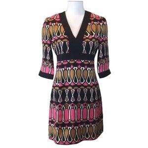 Milly Pink and Black Patterned Dress
